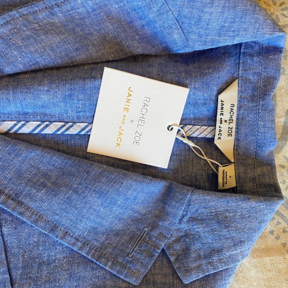 Janie and Jack x Rachel Zoe Boys Linen Blazer - Picture 4 of 7
